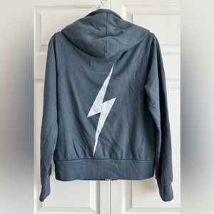 Aviator Nation “Bolt Hoodie” charcoal, unisex size small